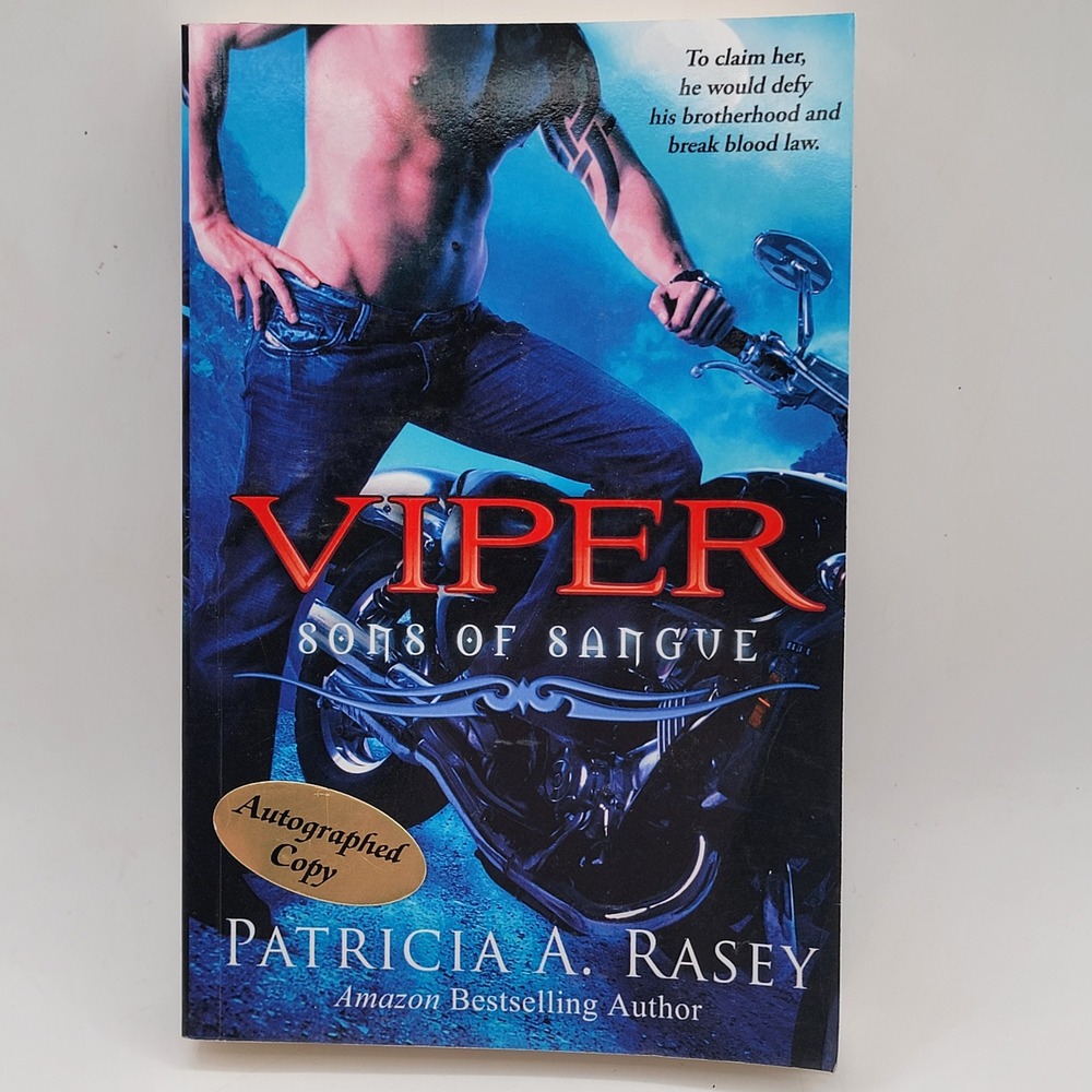 Patricia A. Rasey Viper Sons of Sangue Paperback Autographed Copy‎ Good